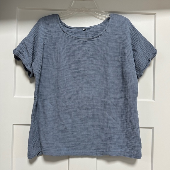 Linen Cotton Pull Over Shirt Top Size S - Picture 1 of 6